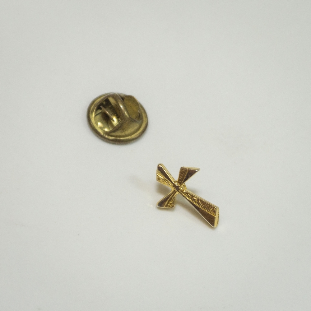 Gold cross pin